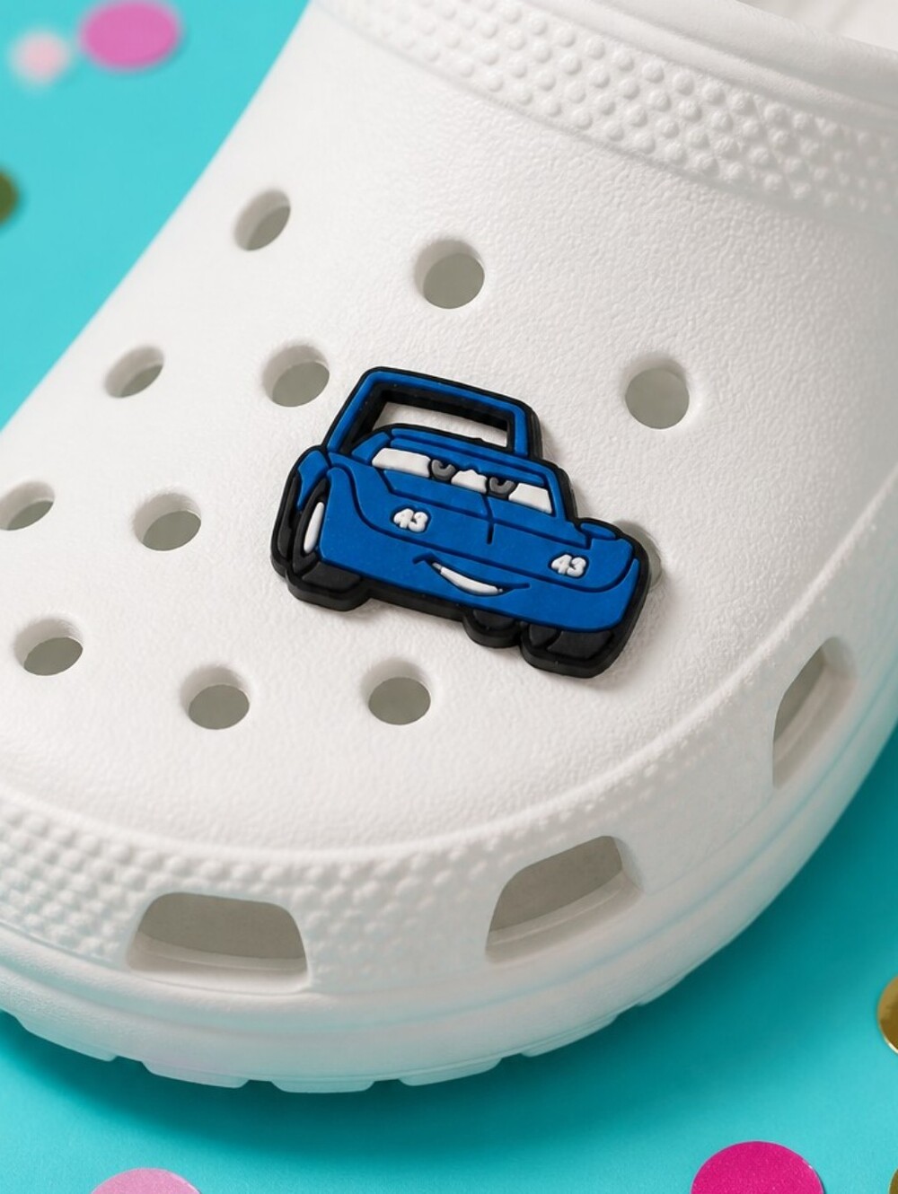 CARS Lightning McQueen Croc Shoe Charms | Fun Jibbitz Style Disney Cartoon Blue